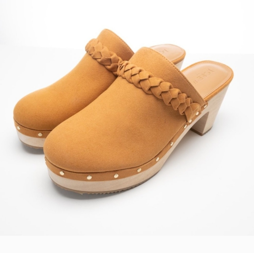 J.Crew Clogs in Tan faux suede Size 7.5